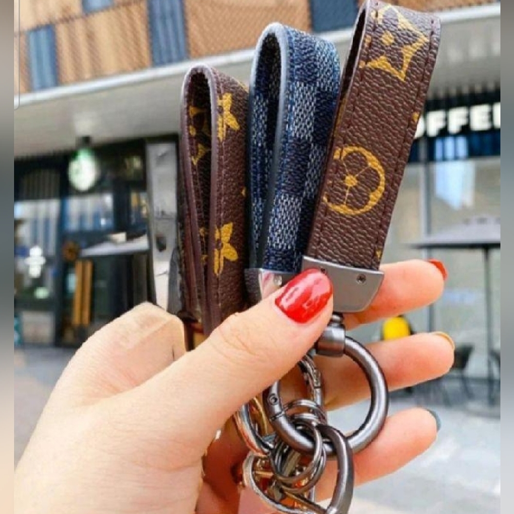 PU Leather bag keychain, car keys holder, keyring